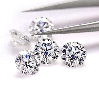 China Messi Gems Wholesale 8.0mm EF Round Moissanite Stone Price for sale