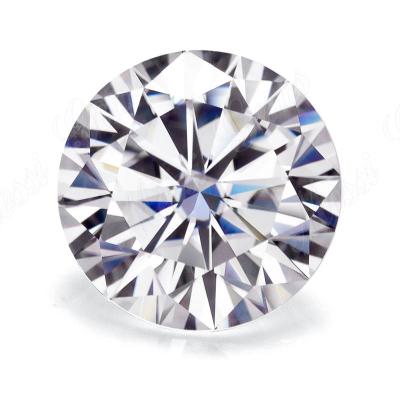 China Custom Round 1CT 2CT 3CT DEF 4mm 5mm 6.5mm Loose Moissanite Diamond for sale