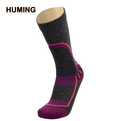 China New Antibacterial Real Factory Wool Cushioned Merino Ski Socks for sale