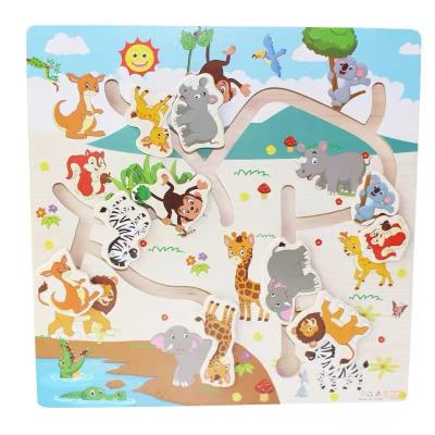 China Excavator Toys Wooden Toys For Children Wooden Maze Toy KMQZ2031 for sale