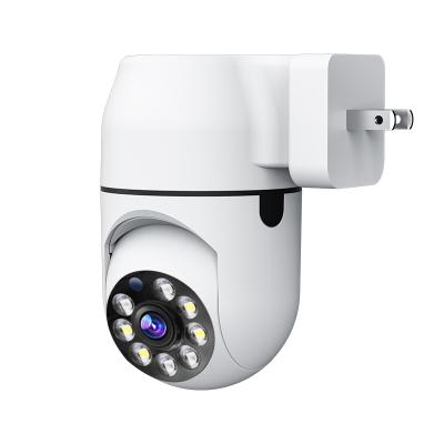 China Full Color Night Vision 4X Digital Auto Zoom Video Security Monitor Security Surveillance Wifi E27 Bulb Auto Human Tracking Cam for sale