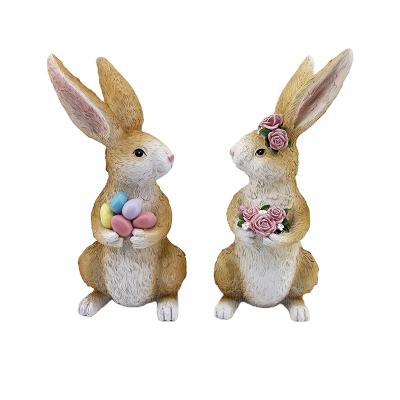 China Europe; 2021 New Artistic Hot Sales Party Decorations Supplies Couple Gnomes Figurine Indoor Easter Bunny for sale