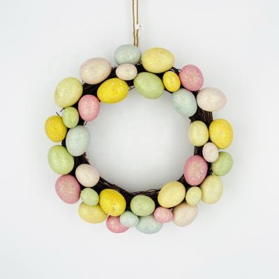 China Europe; 2021 New Party Decoration Artistic Wholesale Supplies Wall Hanging Ornaments Artificial Easter Eggs Braid for sale