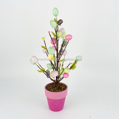 China Europe; 2021 Spring Artistic Wholesale Hot Sales Mini Easter Eggs Party Modern Indoor Decorations Supplies Artificial Tree for sale