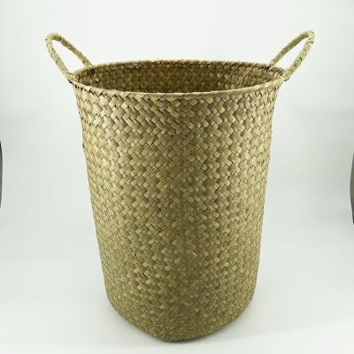 China Eco-Friendly Woven Handmade Natural Stiff Spike Storage Baskets For Home Decoration for sale