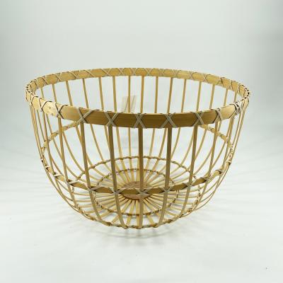 China Gift/Kitchen Handmade Woven Natural Bamboo Shallow Baskets for Storage Food Fruits and Vegetables for sale