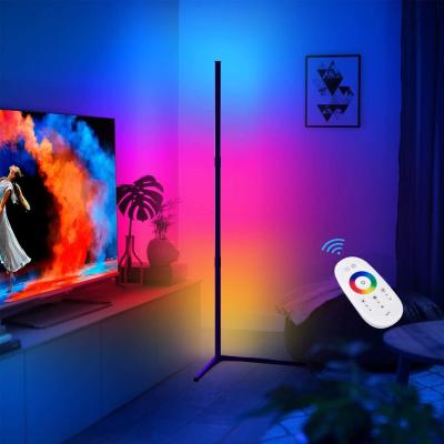 China Modern Standing Floor Lamps Floor Lamps Modern Touch Remote Corner Tripod Lamp RGB Night Light Remote LED Floor Lamp Luxury For Living Room for sale