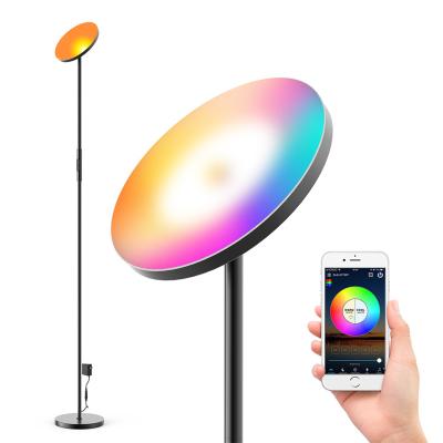 China Trditional Floor Lamp Smart RGB Sunset Floor Standing Modern Stehlampe Lamps Moder Floor Led Wifi Control With Alexa Sunset Lamp for sale