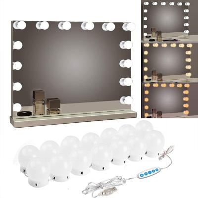 China Lighting Functions Wholesale Dressing Table Mirror Ring Light Bulbs Desktop Hollywood Style Mirror Makeup LED Bathroom Wall Light Vanity Lighting Lamp for sale