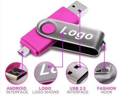 China Plastic Swivel USB 2.0 Pen Drive 4gb 8gb 16gb Flash Drives 32 GB 64gb OTG USB Flash Drive For Phone for sale