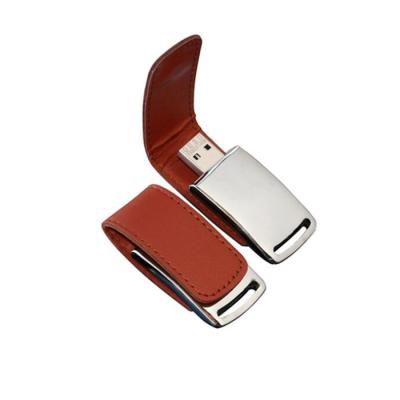 China Custom Gift Logo Leather USB Flash Drive 4GB 8GB 16GB Real USB Stick 32GB Capacity for sale