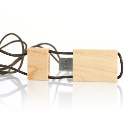 China Beautiful Wooden USB Workout Necklace Wooden Flash Style For Man Or Woman for sale