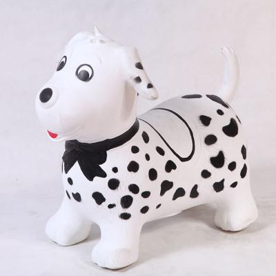 China Wholesale Kids Favorite Inflatable Toy PVC Bouncing Dog Hopper Rubber Plastic Animal Toys Puppy For Jumping Game for sale