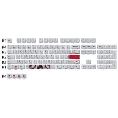 China OEMProfile Dye Sublimation Anime PBT Keyboard PBT Keycaps Japanese Style Retro Gaming Keycaps HZGAMER 108keys Keycaps for sale