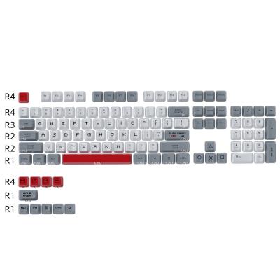 China OEM Custom PBT Resin Dye Sublimation Keyboard Keycaps HZGAMER PBT Gray Mechanical Keycaps Keycaps for sale