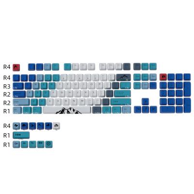 China PBT Keycaps HZGAMER 116keys Dye Sublimation Mechanical Keyboard Buttons Keycap Replace Keycap,Mountain Top Keycap Resin for sale