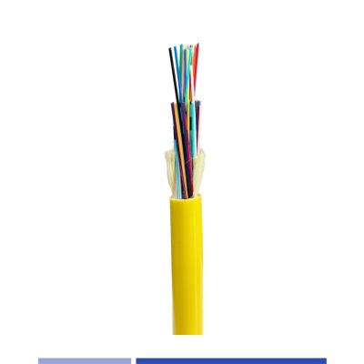 China Singlemode Indoor Optical Fiber Cable OS2 Tight Buffered Riser 24 Strand Soft for sale