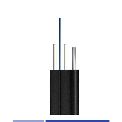 China 9/125 SMF G657A1 Outdoor Fiber Optic Cable 6 Fiber Outdoor Drop Cable FRP Strength Steel Wire Messenger for sale