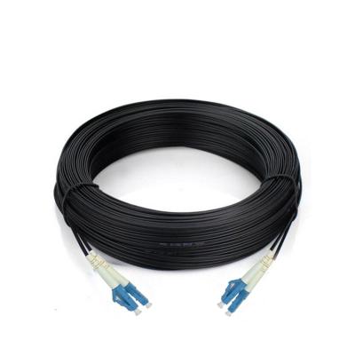 China Lightweight Drop Cable Patch Cord LC UPC Duplex Singlemode G657A1 LSZH 3m for sale