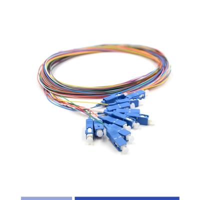 China OS2 Single Mode Fiber Pigtails 6 Fibers SC UPC LSZH 1m For FTTH Solutions for sale