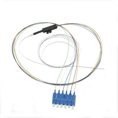 China 6 Fibers Fiber Ribbon Pigtail Ribbon Fiber Pigtail Fanout Kits  Singlemode SC UPC LSZH 1m for sale