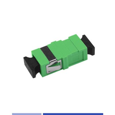 China Fiber Optic Adapter Singlemode SC/APC Simplex Optical Coupler without flange Green for sale