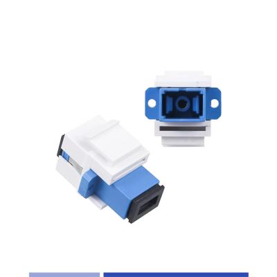 China Optische vezel Keystone Jack Adapter SC UPC Single-mode Simplex optische koppelaar Te koop