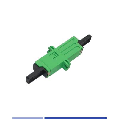 China Singlemode Fiber Optic Adapter SC APC Fiber Connector With Flange Green for sale