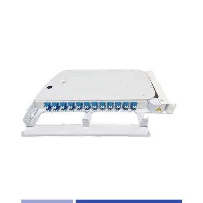 China 12 Port 24 Fiber Patch Panel Rotary ABS Plastic 19