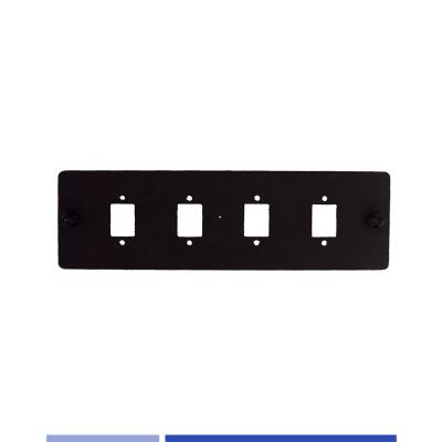 China 4 Port Fiber Adapter Plate LC/SC Fiber Optic Patch Panel Unloaded High Precision for sale