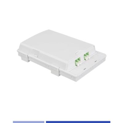 China 2 Port Fiber Optic Terminal Box 2 Core For LC SC Adapter High Accuracy for sale