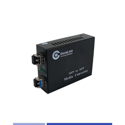 Китай SFP в SFP Fiber Media Converter Загруженный 1,25G SFP модуль Одномодный SMF 1310nm Двойной SFP модуль продается