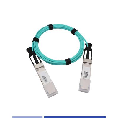 China 40G Active Optical Cable(AOC) QSFP+ OM3 Active Cable 1m LSZH Aqua for sale