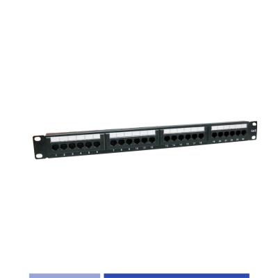 China Unshielded Fiber Optic Patch Panel 24 Port Cat6 1U Optical Patch Panel for sale