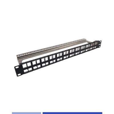 China 1U 48 Port Modular Patch Panel geschützte Cat.6/Cat6A Jack 48 Port Fiber Patch Panel zu verkaufen