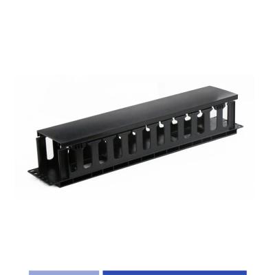 China Rack Mount Fiber Patch Panel 1U Horizontal Wire Manager 19