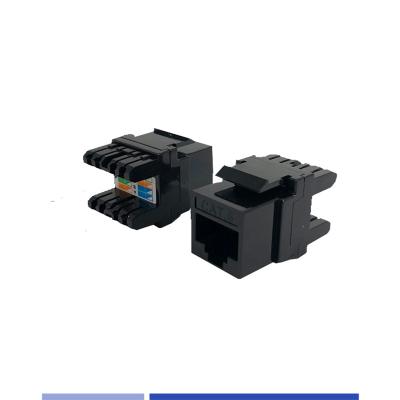 Cina Cat6A Ethernet Keystone Coupler 180 gradi nero GoreLink leggero in vendita