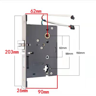 China 6298 Apartment Hotel Lock American Standard Electronic Body Narrow Aluminum Alloy Lock Cylinder for sale