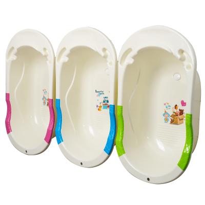 China Eco-freindly Low Price Cartoon Design Plastic Baby Bath Wash Tub Set Babies for sale