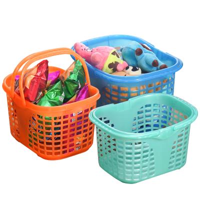 China Charm Sustainable Design Eco Friendly Colorful Plastic PP Handle Basket for sale