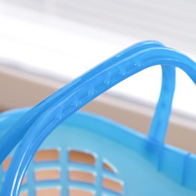 China Sustainable Charming Design Plastic Colorful Eco-Friendly PP Mini Handle Basket With Lid for sale