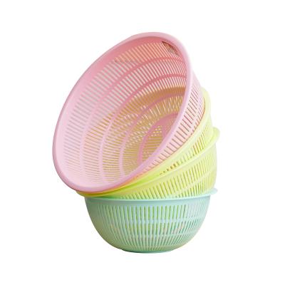 China Viable hot new product Amazon plastic drain basket kitchen, double multi-functional multi-function drain basket for sale