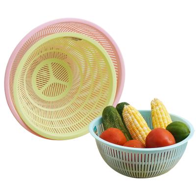 China Viable High Quality Kitchen Thickening Plastic Drain Basket Bowl for Fruits and Vegetables for sale