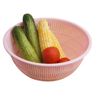 China Sustainable Plastic Food Drain Basket Fruit Vegetable Wash Bowl Household Kitchen Tools Multifunctional Sink Strainer for sale