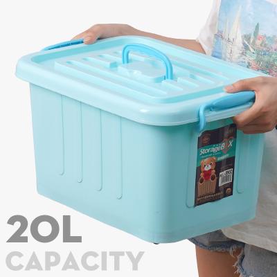 China Beautiful 20L PP plastic box storage box viable plastic trash cans with handle for toys and sundries for sale