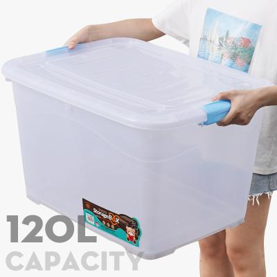 China Sustainable Hot Style Superior Quality Clothes Clothing Organizer Box Kitchen Clear PP Plastic Storage Container Boxes Stackable Storage Box for sale