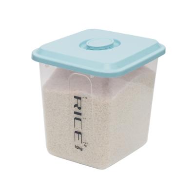 China Freshness Keeping High Quality Kitchen Food Pasta Rice Flour Cereal Plastic Storage Container Box for sale