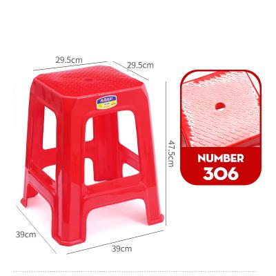 China Portable Cheap Indoor Plastic Square Stool Storage Living Room Modern Industrial Plastic Step Stool for sale