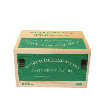 China Recyclable Made In China Red Wine Luxury Packaging Wooden Gift Box For Sale for sale