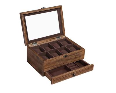 China Watch Box/Gift Gift Packaging Box Walnut Mirror Wooden Jewelry Box for sale